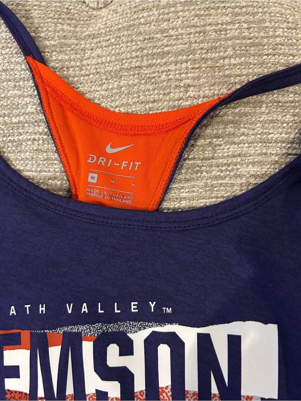 Clemson Tigers, Death Valley, Nike Dri-FIT, College Athletics, Workout Tank. - Picture 1 of 2